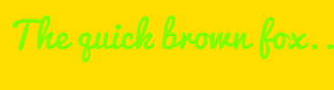 Image with Font Color 80FF00 and Background Color FFDE00